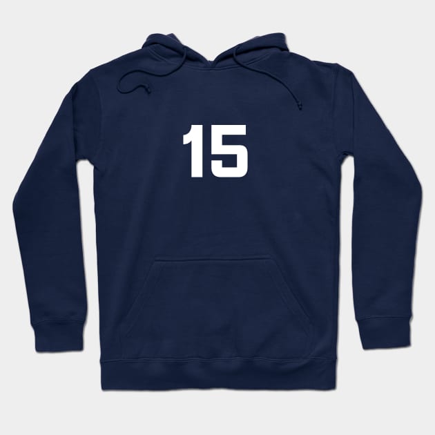 Number Fifteen - 15 - Any Color - Team Sports Numbered Uniform Jersey - Birthday Gift Hoodie by Modern Evolution